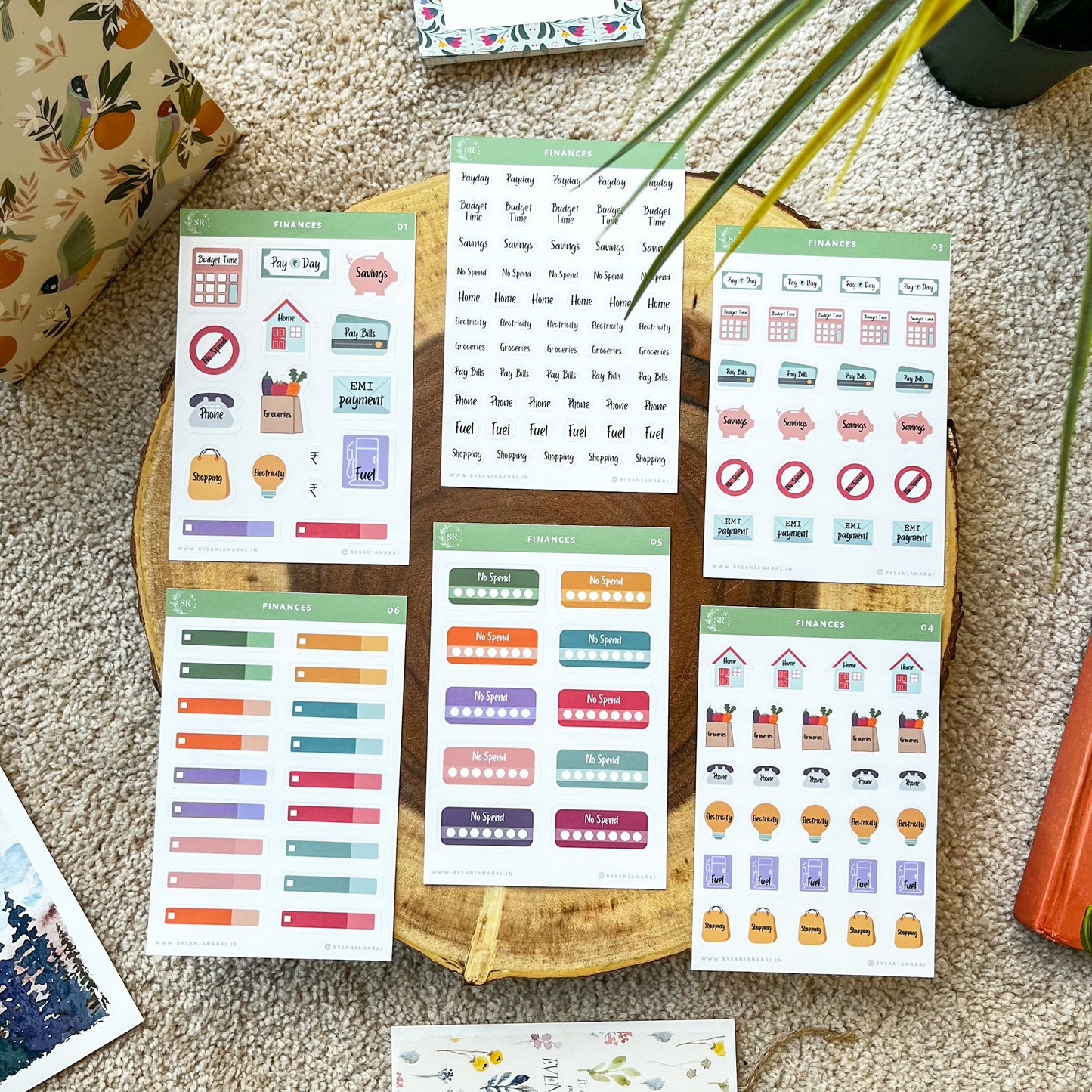 Finances Sticker Kit | Planner Stickers | By Sanjana Raj