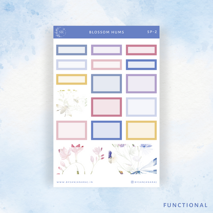 Blossom Hums Sticker Pack | Planner Stickers | Journal Stickers | By Sanjana Raj