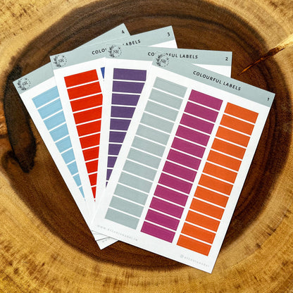 Colourful Labels | Calendar Essentials | Planner Stickers | By Sanjana Raj