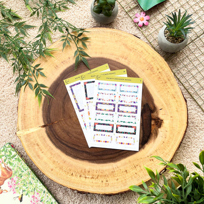 Dainty Designer Boxes | Planner Stickers | By Sanjana Raj