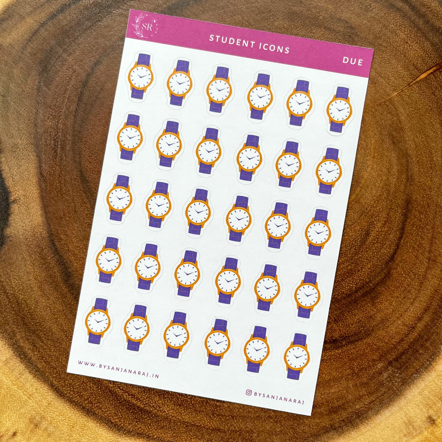 Student Icons | Due - Singles | Planner Stickers | By Sanjana Raj
