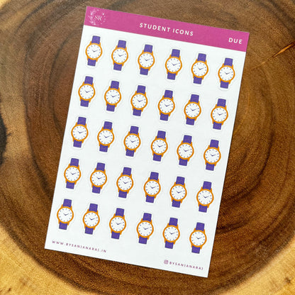 Student Icons | Due - Singles | Planner Stickers | By Sanjana Raj