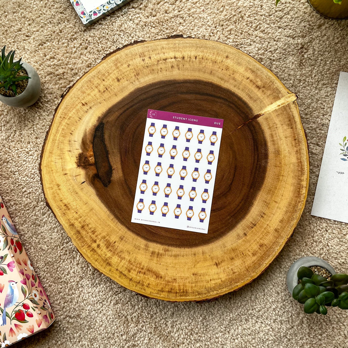 Student Icons | Due - Singles | Planner Stickers | By Sanjana Raj