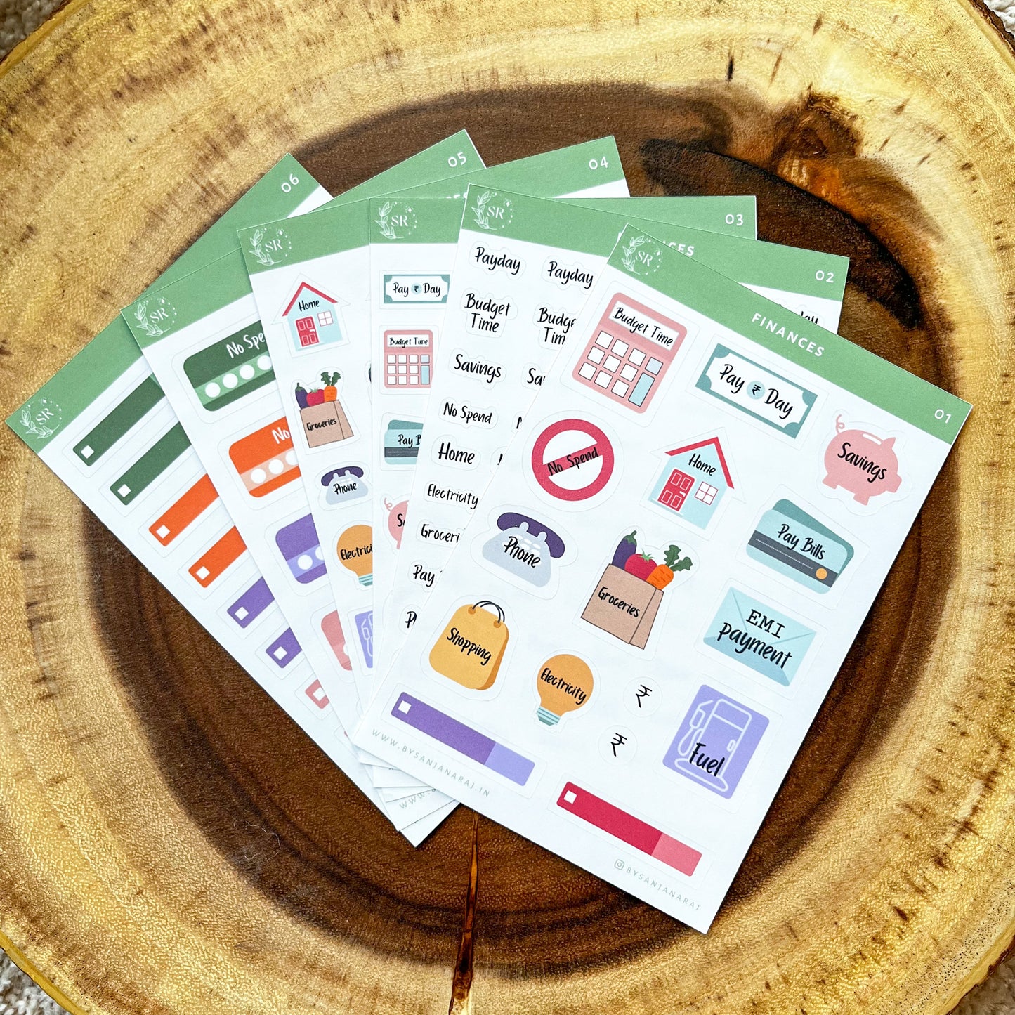 Finances Sticker Kit | Planner Stickers | By Sanjana Raj