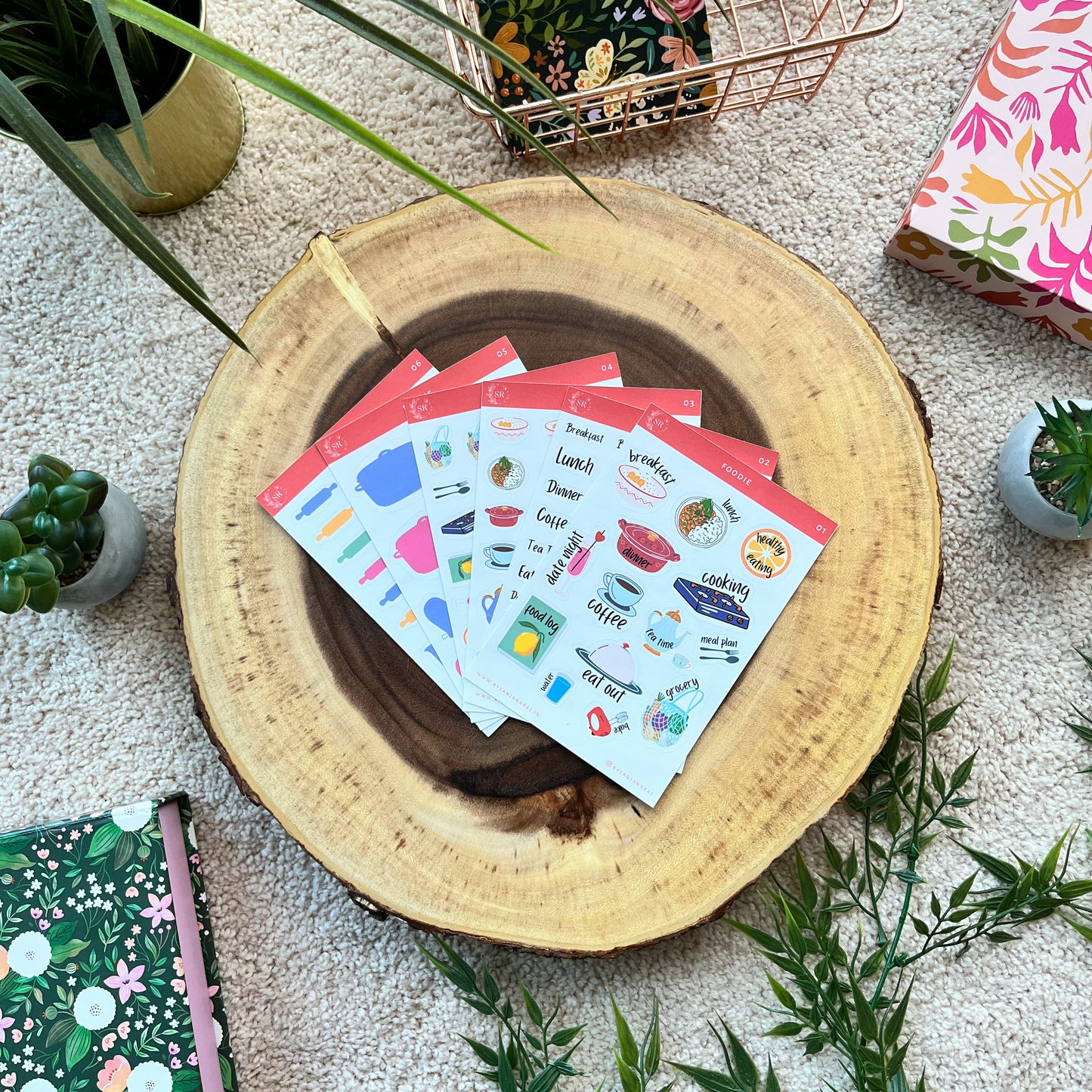 Foodie Sticker Kit | Planner Stickers | By Sanjana Raj