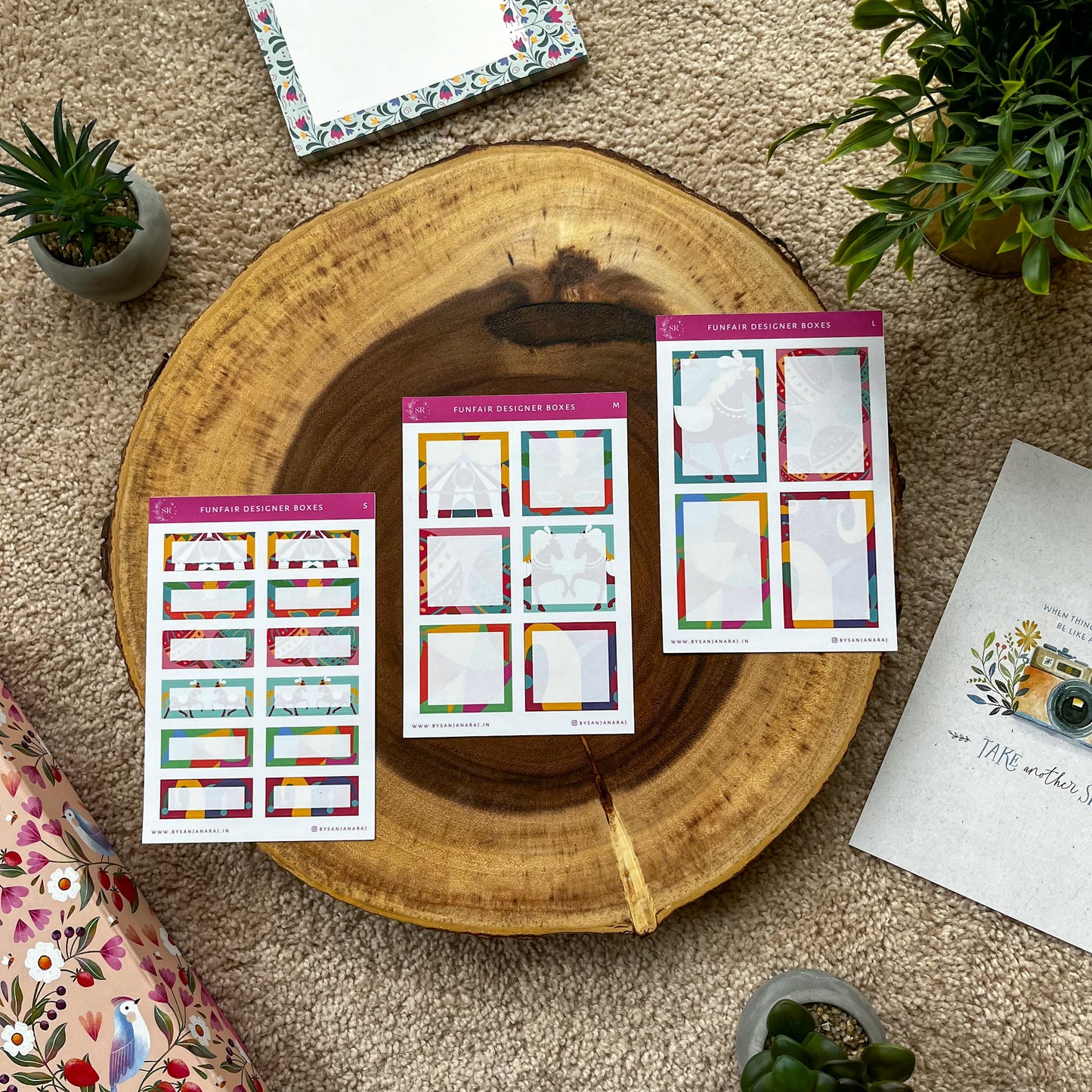 Funfair Designer Boxes | Planner Stickers | By Sanjana Raj