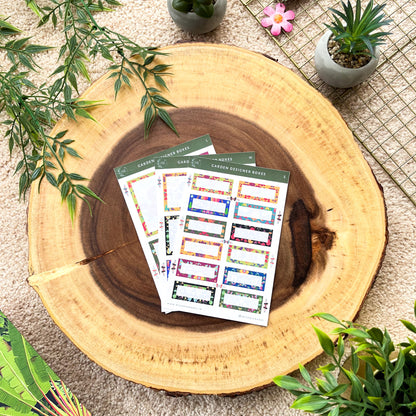 Garden Designer Boxes | Planner Stickers | By Sanjana Raj