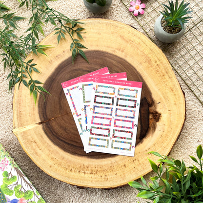 Geometric Designer Boxes | Planner Stickers | By Sanjana Raj