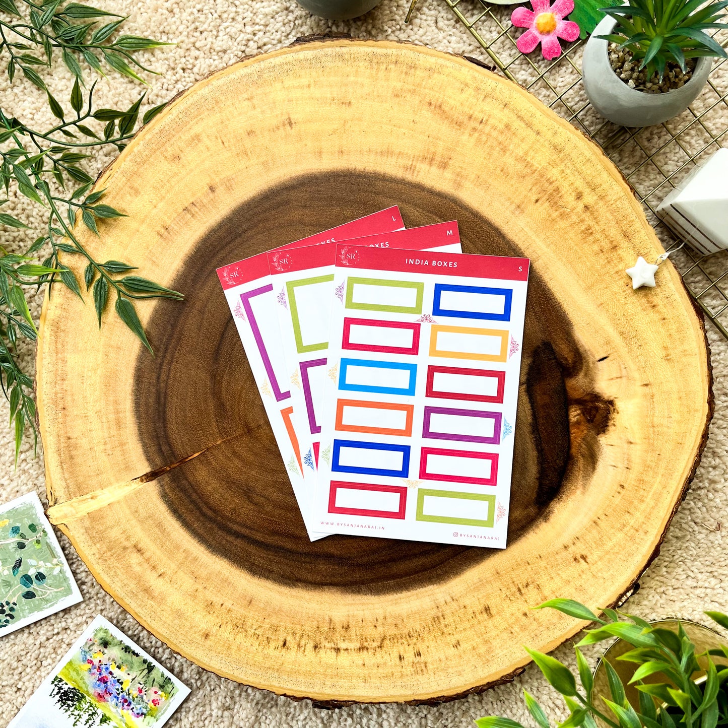 India Colourful Boxes | Planner Stickers | By Sanjana Raj