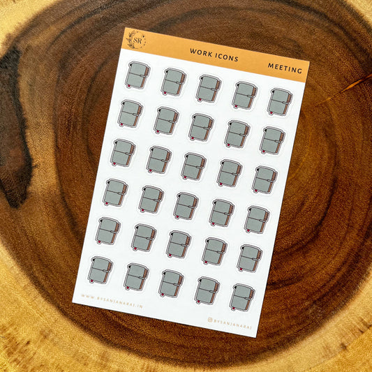 Work Icons | Meeting - Singles | Planner Stickers | By Sanjana Raj