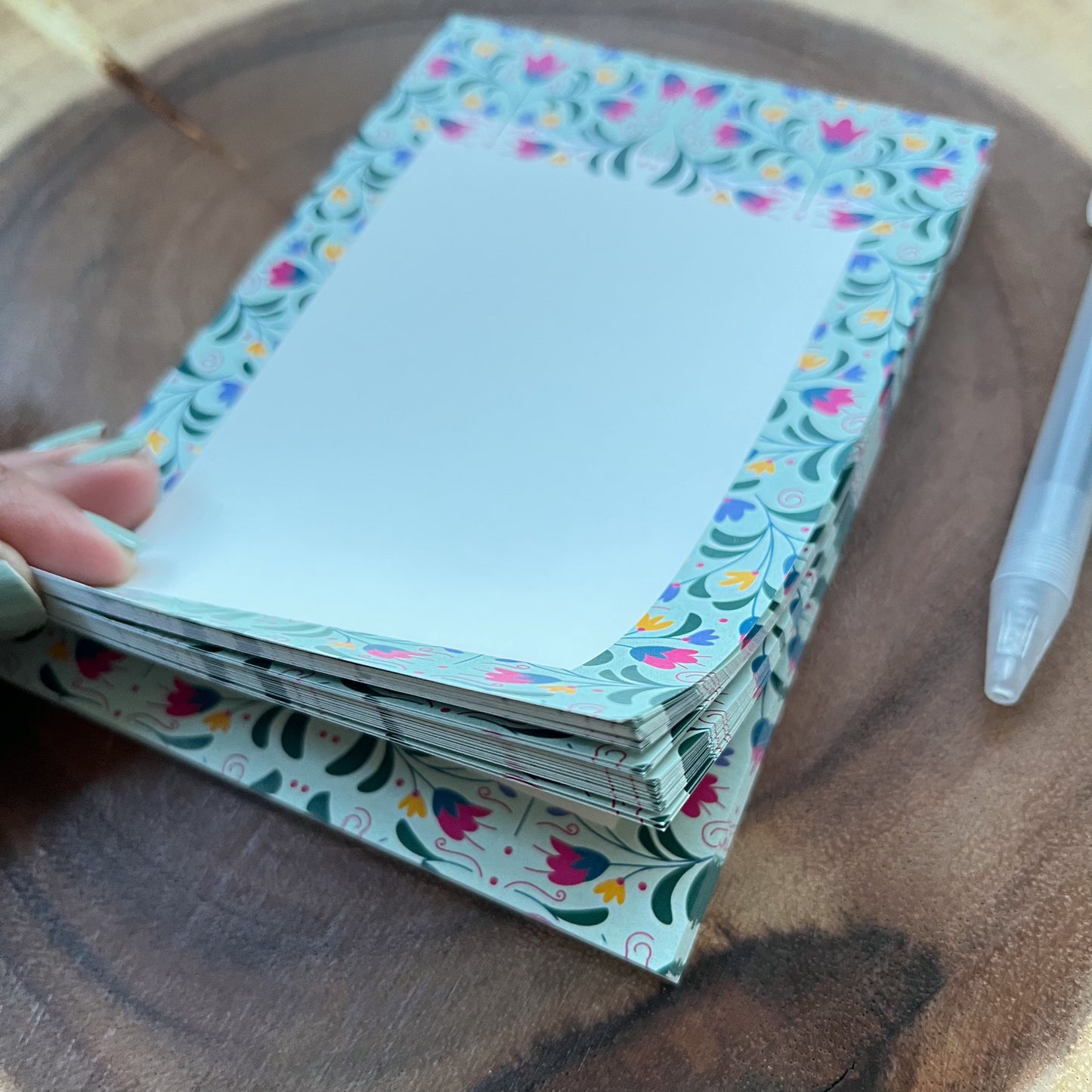 Dainty Designer A6 Notepad | Pretty Indian Stationery | By Sanjana Raj