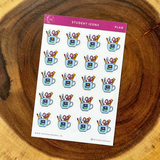 Student Icons | Plan - Singles | Planner Stickers | By Sanjana Raj