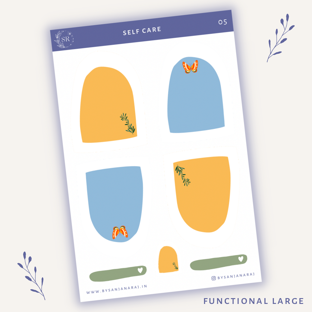Self Care Sticker Kit | Planner Stickers | By Sanjana Raj