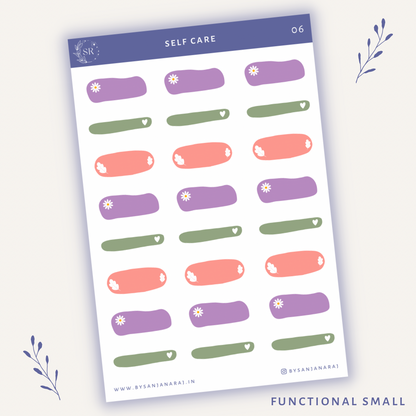 Self Care Sticker Kit | Planner Stickers | By Sanjana Raj