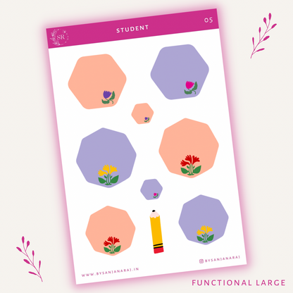 Student Sticker Kit | Planner Stickers | By Sanjana Raj