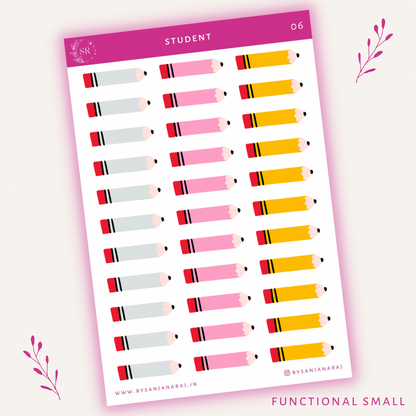 Student Sticker Kit | Planner Stickers | By Sanjana Raj