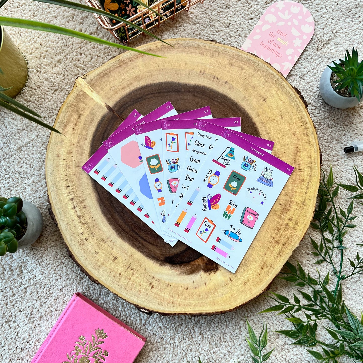 Student Sticker Kit | Planner Stickers | By Sanjana Raj