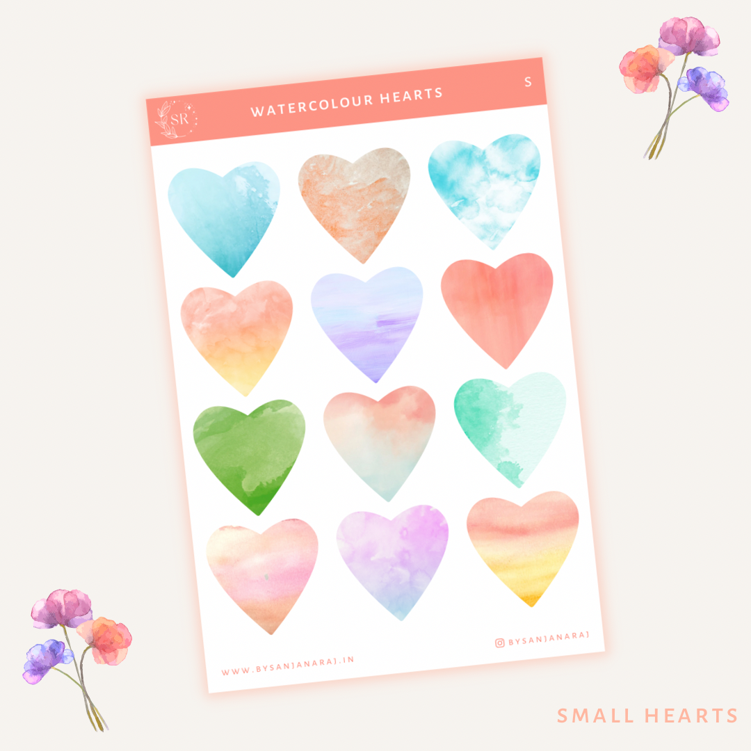Watercolour Shapes | Planner Stickers | By Sanjana Raj