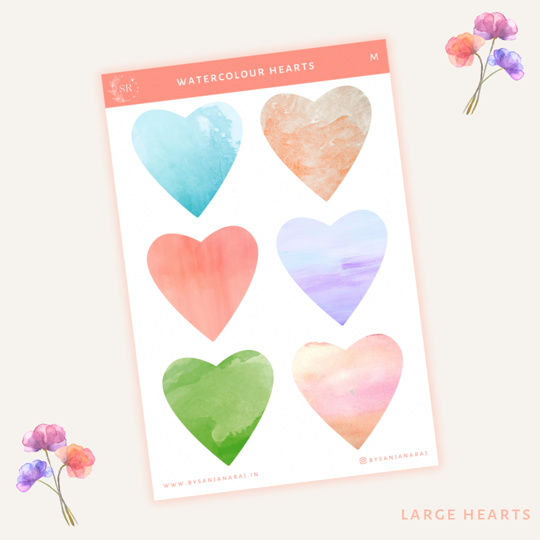 Watercolour Shapes | Planner Stickers | By Sanjana Raj