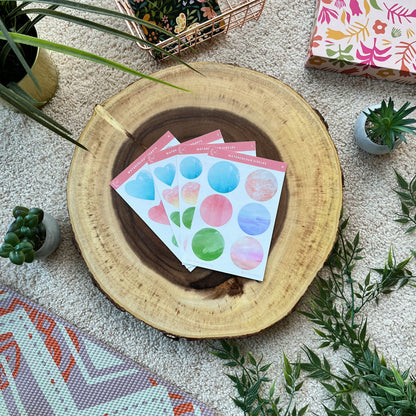 Watercolour Shapes | Planner Stickers | By Sanjana Raj