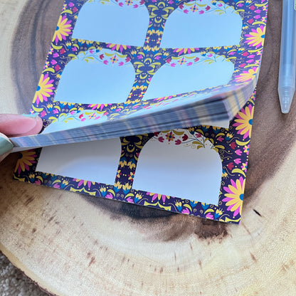 Dainty Designer A5 Weekly Notepad | Pretty Indian Stationery | By Sanjana Raj