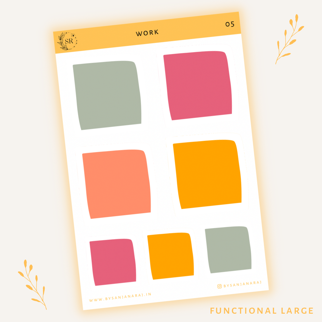 Work Sticker Kit | Planner Stickers | By Sanjana Raj