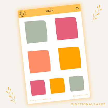 Work Sticker Kit | Planner Stickers | By Sanjana Raj