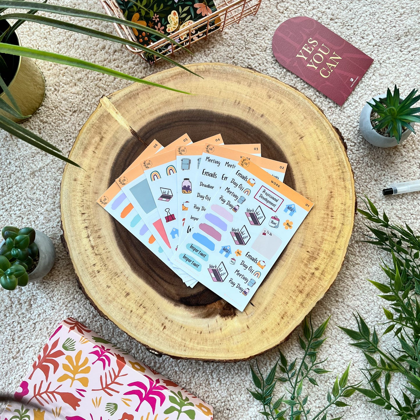 Work Sticker Kit | Planner Stickers | By Sanjana Raj