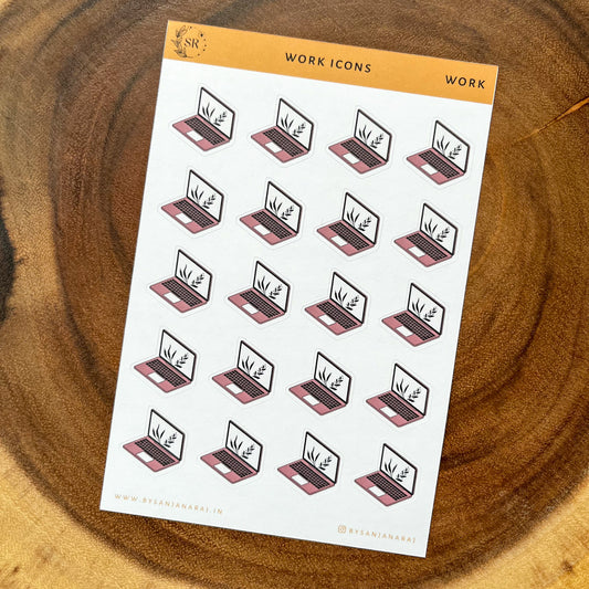 Work Icons | Work - Singles | Planner Stickers | By Sanjana Raj